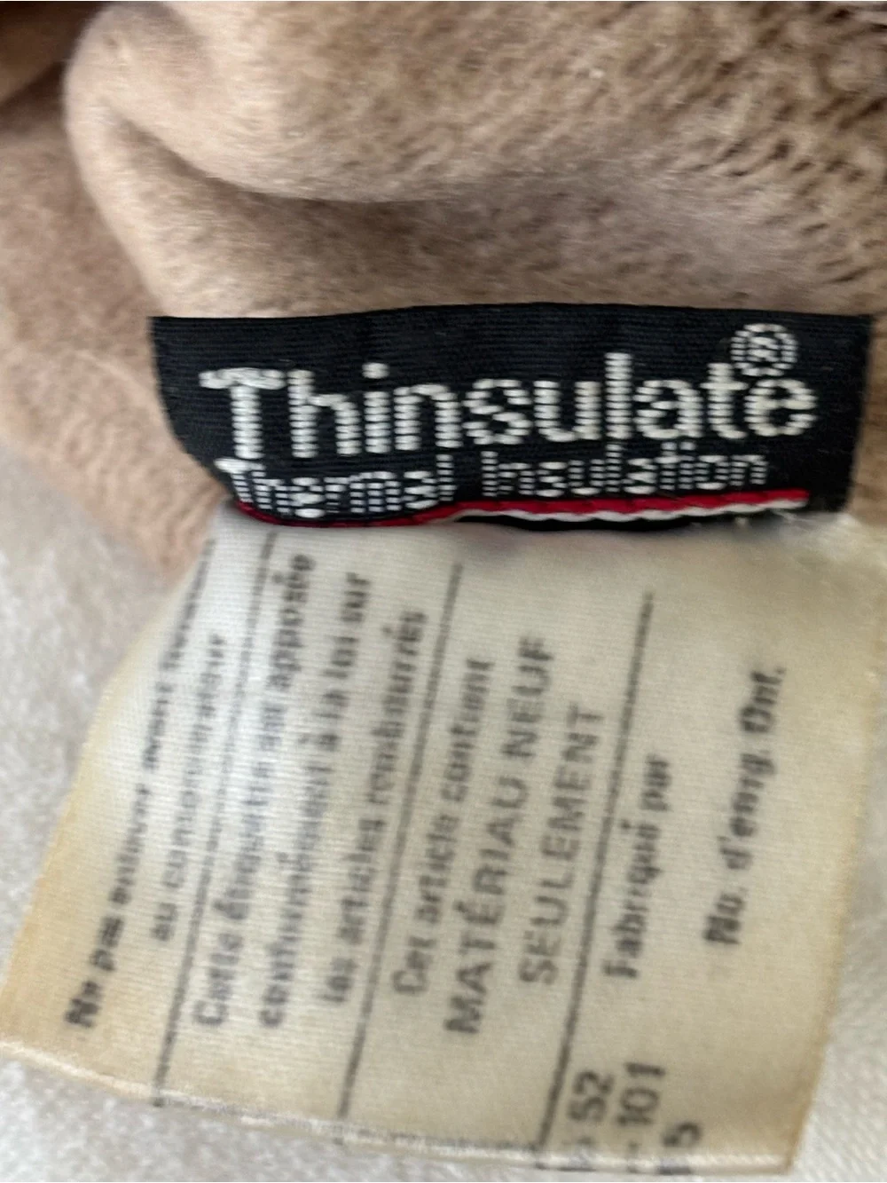 Womens Brown Thinsulate Thermal Insulated Gloves Leather Trim Nylon Spandex S/M